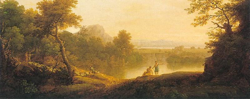 Lambert, George A Pastoral Landscape with Shepherds and their Flocks Germany oil painting art